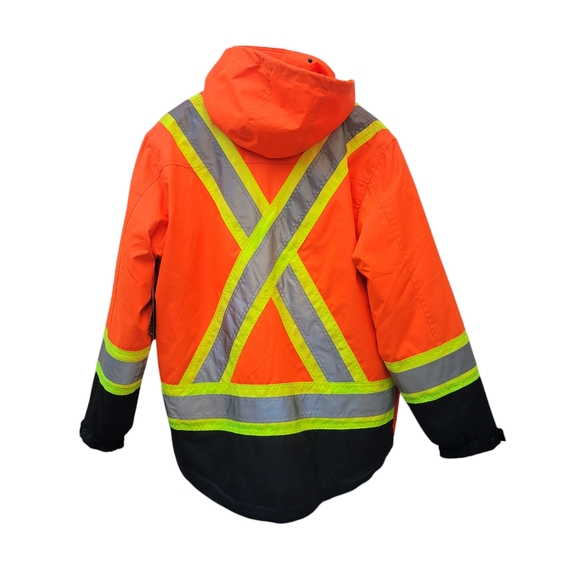 Work King Men's S42611 High Visibility 5-in-1 Safety System Jacket / Vest - Picture 4 of 13